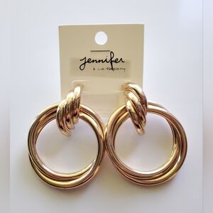Twisted Hoop Earrings - Retro